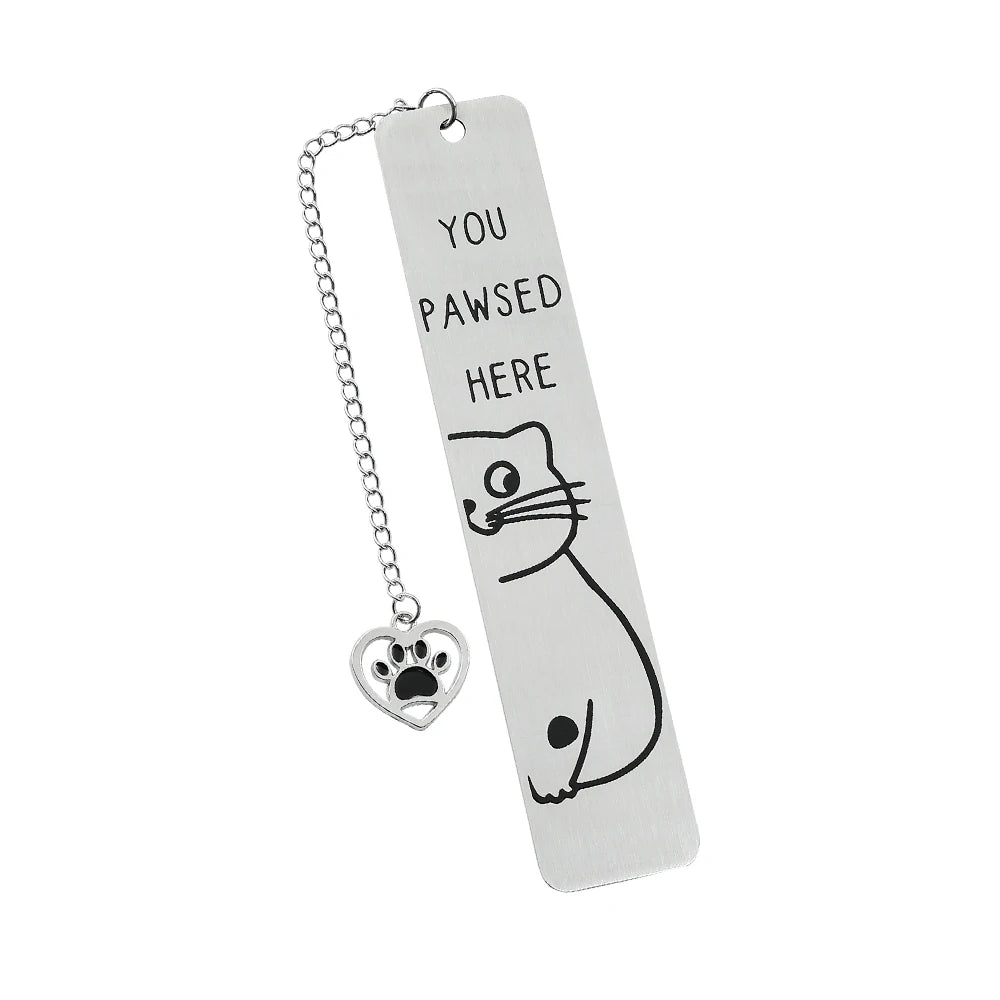Cartoon cat metal bookmark, cute metal bookmarks with tassel, reading office supplies for cat-loving book lovers