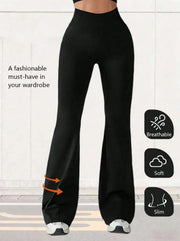 Women's High-Waist Bell-Bottom Trousers – Stretch Flared Yoga Pants
