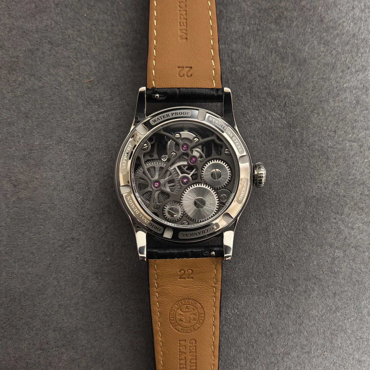 Jacques Genry Men's Tourbillon Watch – 42mm, Left Crown, Skeleton Dial