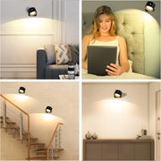 Rechargeable LED Wall Sconces – Dimmable Magnetic Lamps, 360° Rotation