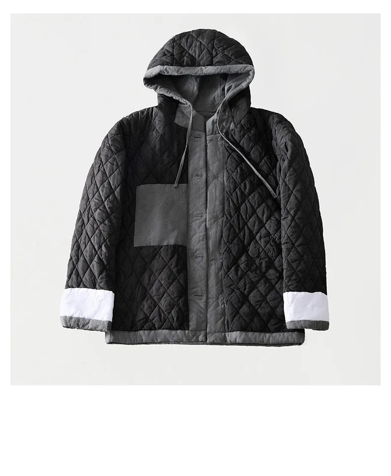 Men's Thick Hooded Padded Winter Jacket – Warm Vintage-Style Coat