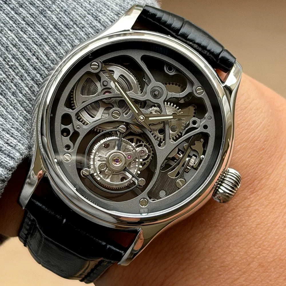 Merkur Men's Skeleton Tourbillon Watch – Sapphire, Business, 42mm
