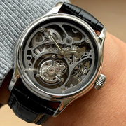 Merkur Men's Skeleton Tourbillon Watch – Sapphire, Business, 42mm