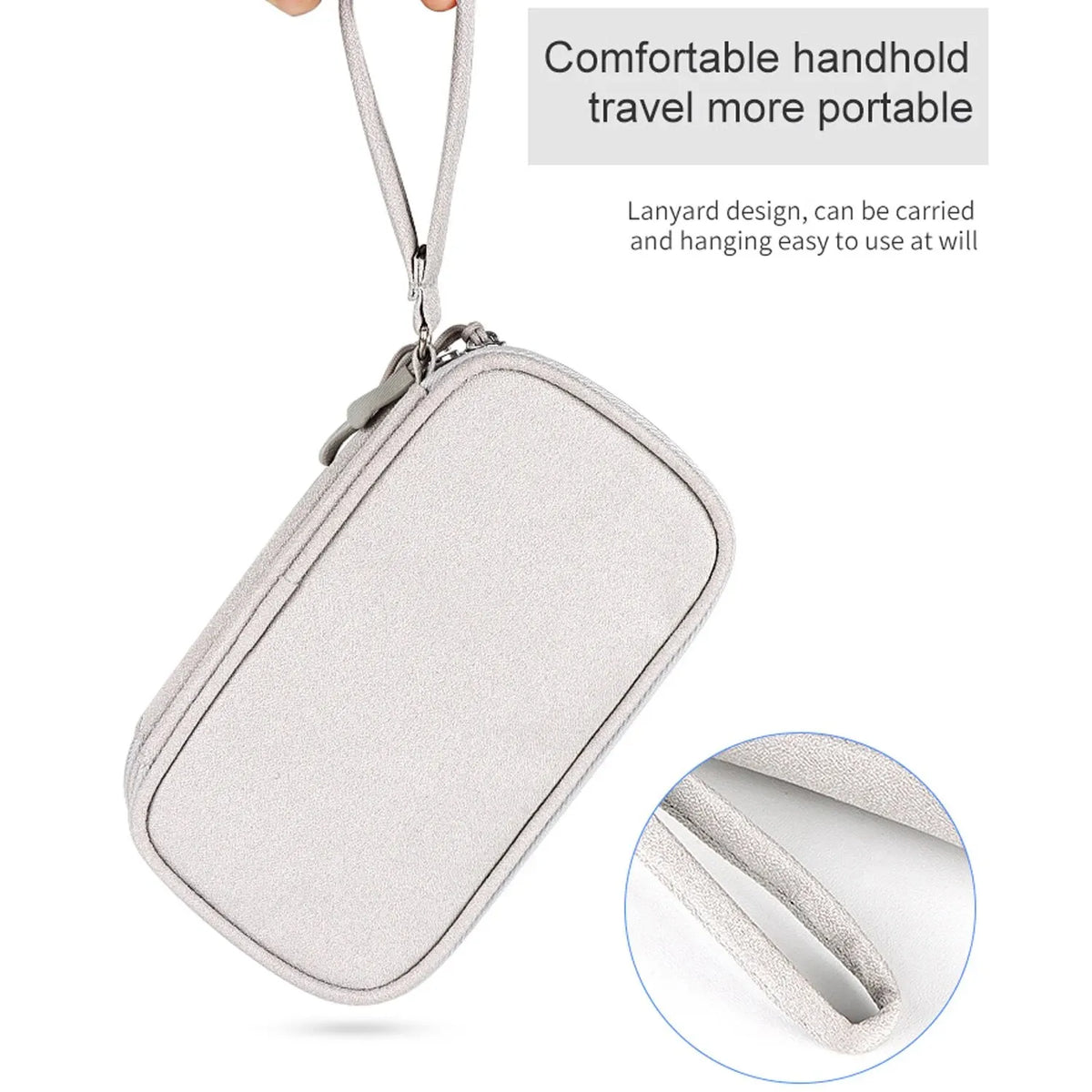 Waterproof Cable Organiser Bag – Travel Case for Chargers & Cords