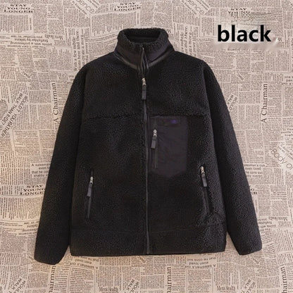 Motorcycle Outdoor Fleece Jacket For Men/Women Double Sided Fleece Thickened Plush Rider Cycling Suit Lamb Wool Windproof Jacket