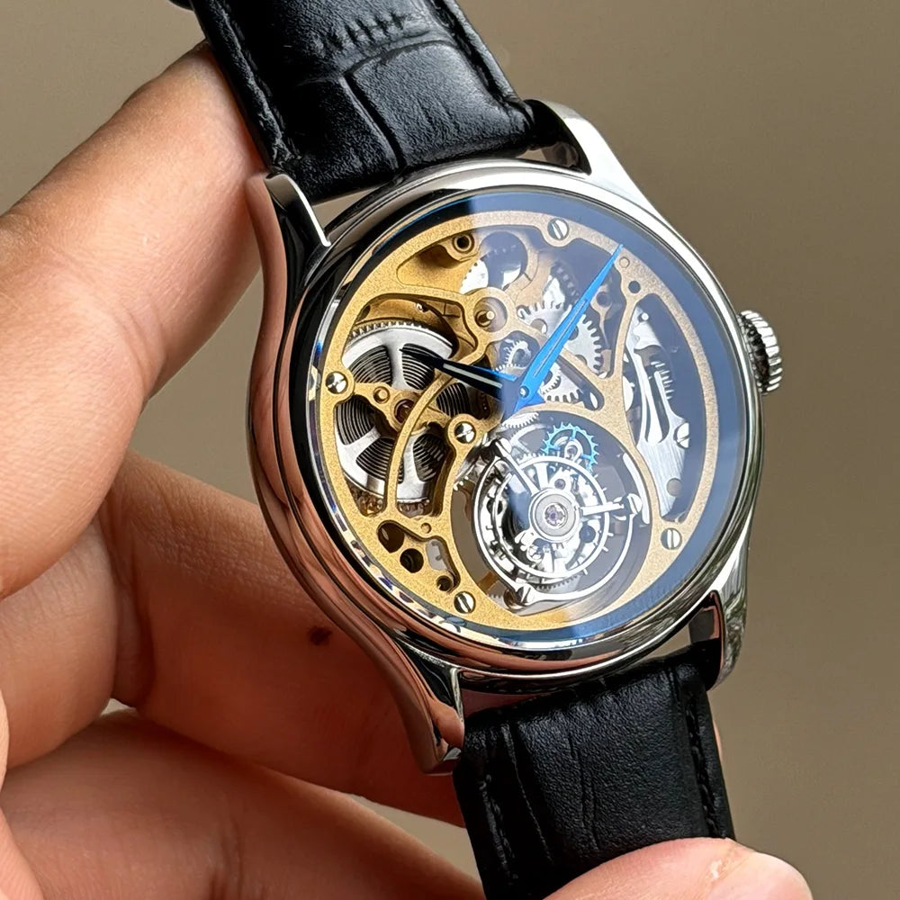 Merkur Men's Skeleton Tourbillon Watch – Sapphire, Business, 42mm