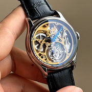 Merkur Men's Skeleton Tourbillon Watch – Sapphire, Business, 42mm