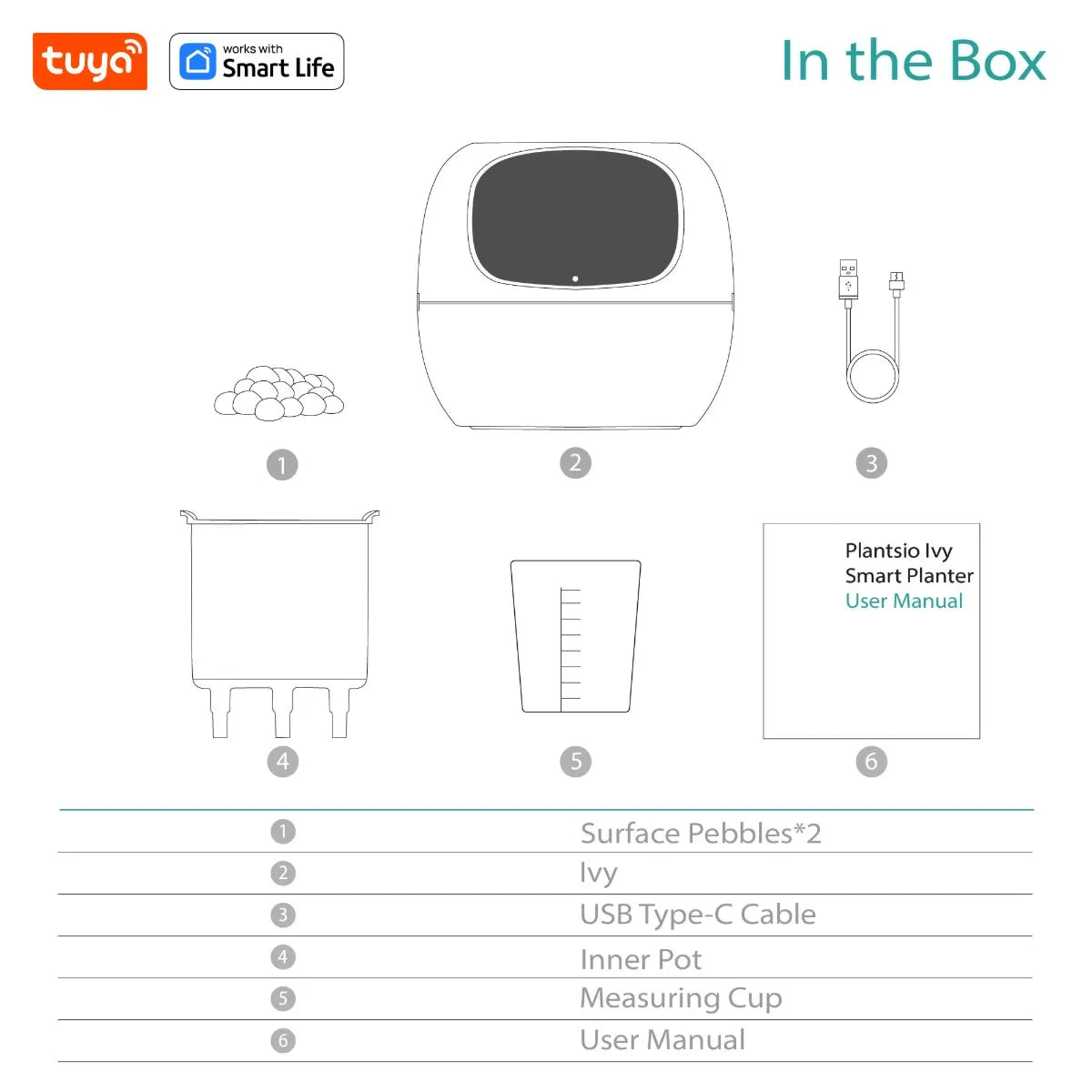 Tuya Ivy Smart Planter – AI Plant Pot with 49 Expressions & 7 Sensors