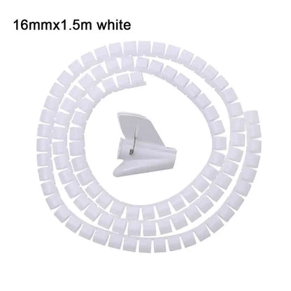 1.5/2m 10/16 mm Flexible Spiral Cable Organizer Storage Pipe Cord Protector Management Cable Winder Desk Tidy Cable Accessories
