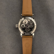 Jacques Genry Men's Tourbillon Watch – 42mm, Manual, Brown Sanded Dial