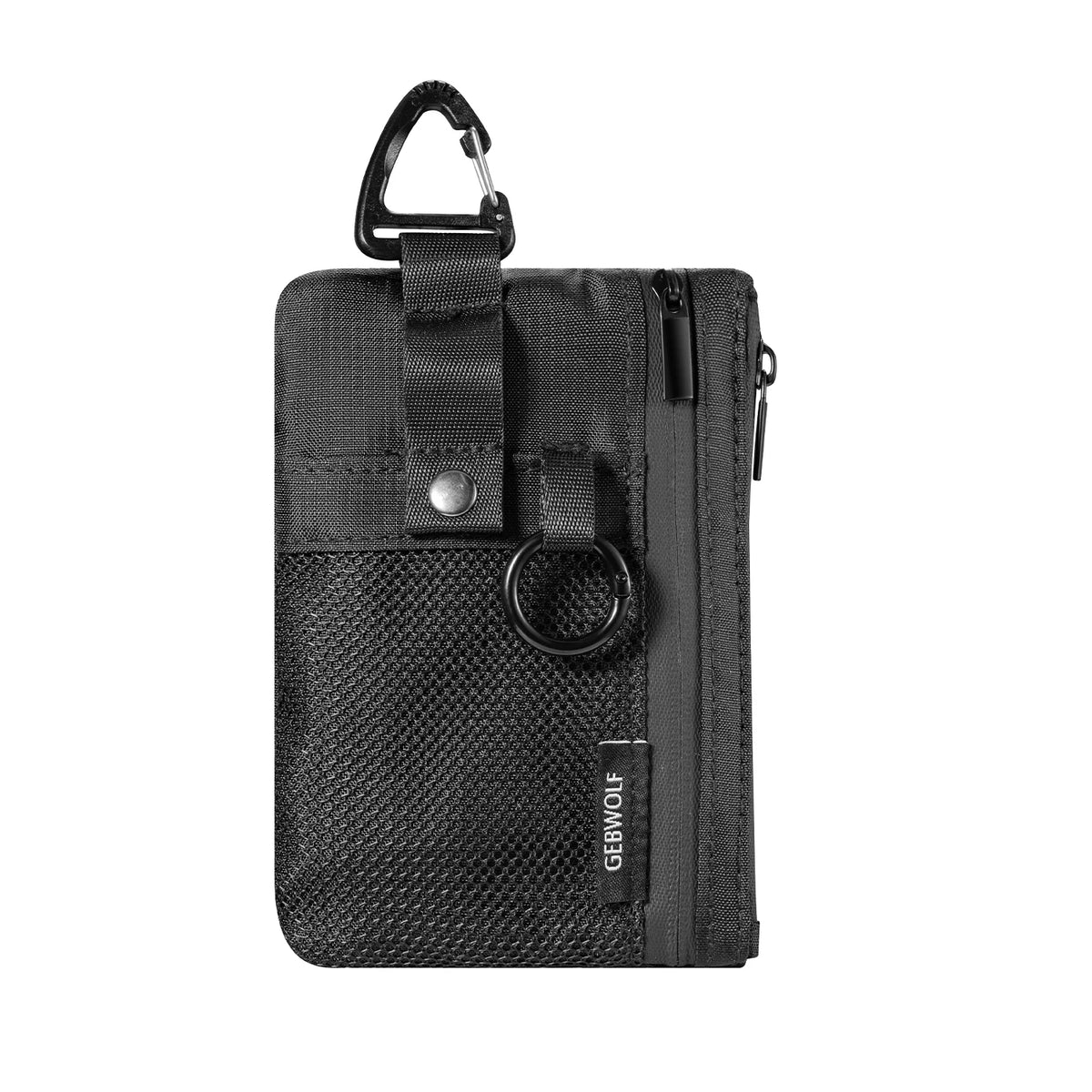 Minimalist RFID-Blocking Wallet – Water-Resistant Zip Case with Lanyard
