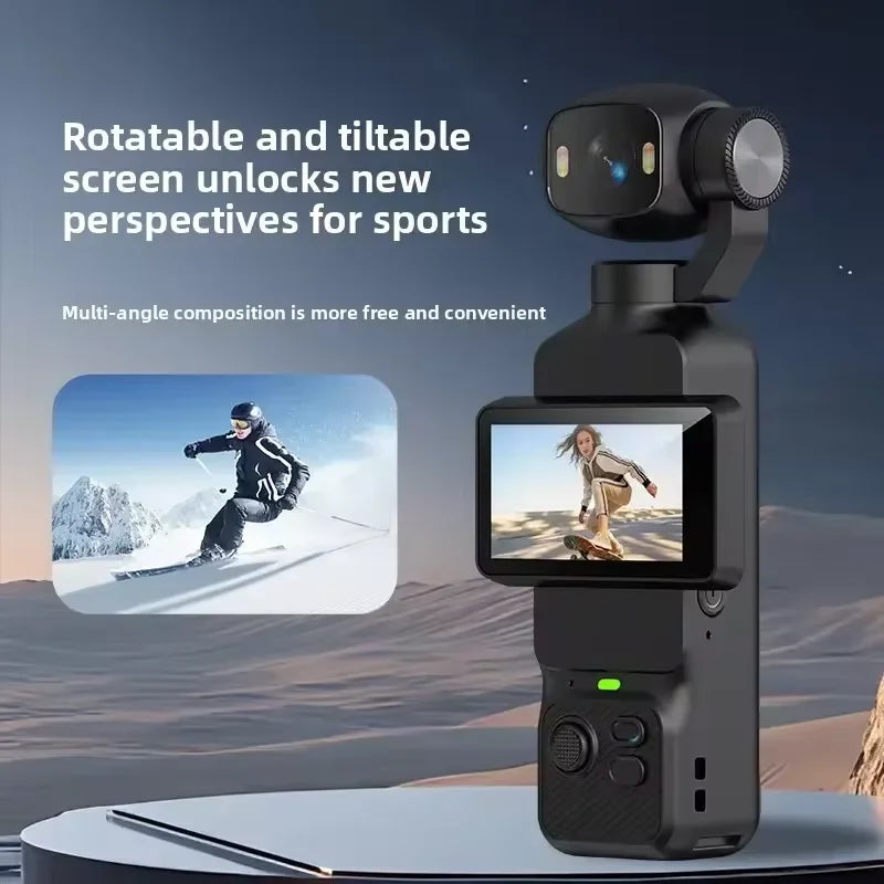 Pocket Vlogging Camera with Rotating Lens & Fill Light