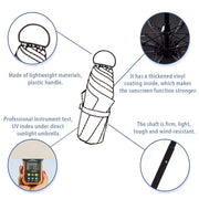 Mini Anti-UV Umbrella – Compact Sun & Rain Protection, 6 Reinforced Ribs