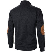 Men's Stand Collar Knitted Jumper – Long Sleeve Casual Winter Sweater