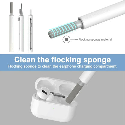3 in 1 Sliding Cleaning Pen for  Earphones Brush for Airpods 3 Pro Series Case Headsets Cleaners Earbuds Cleaning Tools