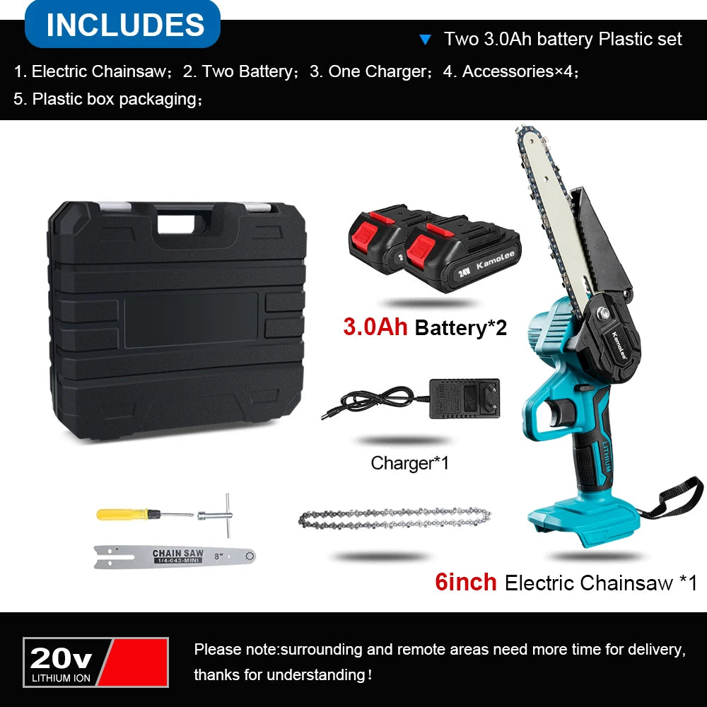 Kamolee 24V Brushless Mini Chainsaw – Cordless Wood Pruning Saw