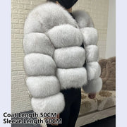 MAOMAOKONG Women's Real Fox Fur Coat – Luxury Winter Jacket