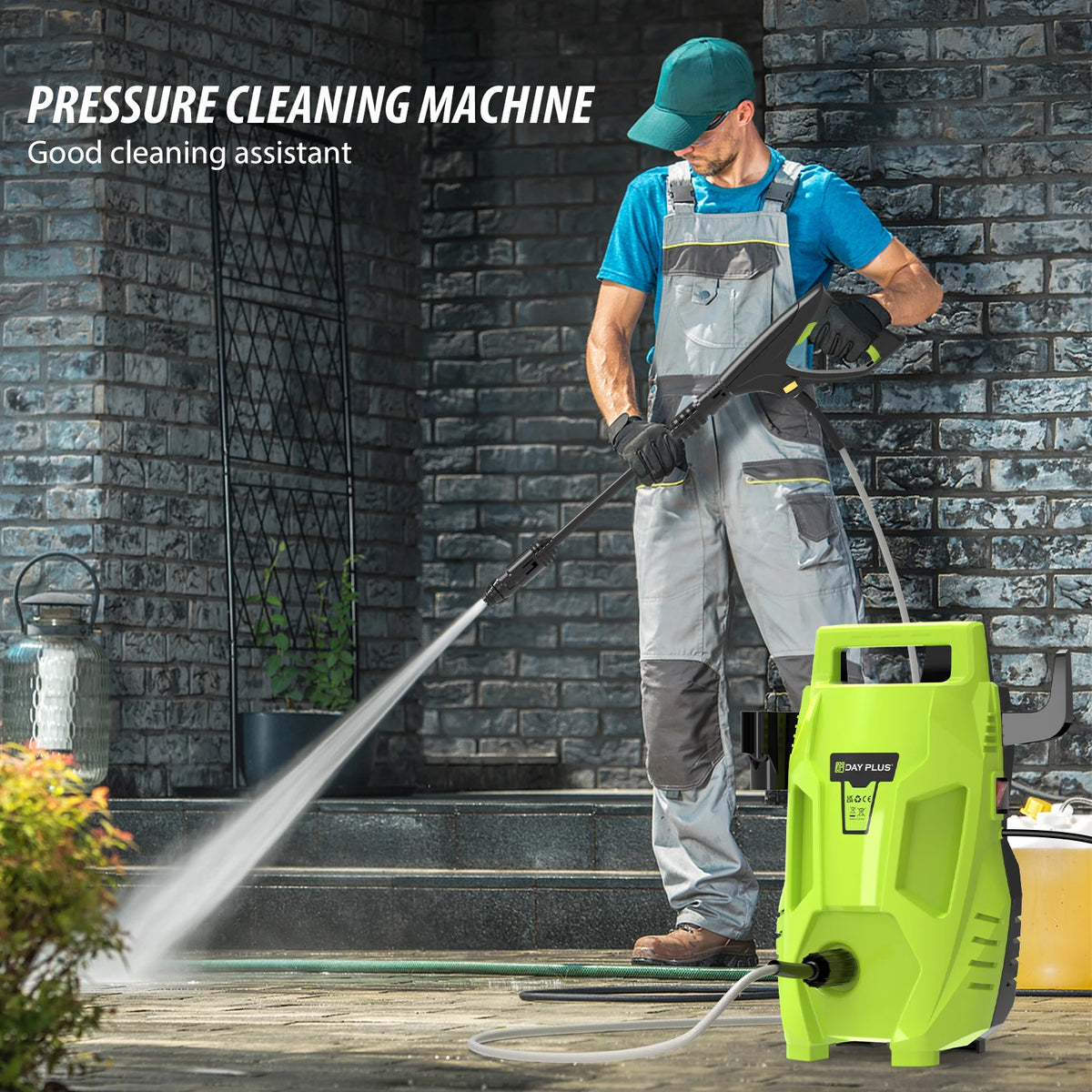 2050PSI Electric High Pressure Washer – 2300W with Adjustable Nozzle & Detergent Tank