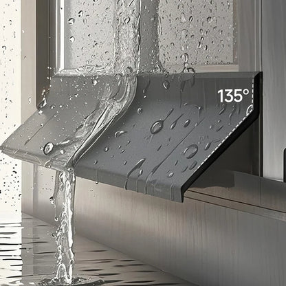 1m Home Window Water Blocking Bar Sliding Window Rain Weatherstrip Balcony Insulation Windproof Sealing Strip   Flashing Board
