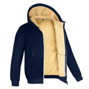 Men's Vintage Polar Wool Winter Jacket – Thick Warm Zip-Up Coat