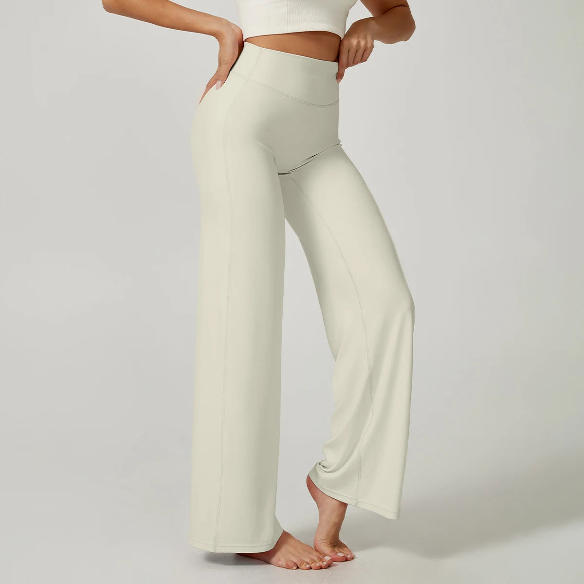 Women's High-Waist Wide-Leg Yoga Pants – Tummy Control Flare Leggings