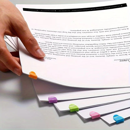 20Pcs Paper Clips Documents Bookmarks File Index Page Holder Colorful Bookmark Page Clips Book Page Corner Binder Clip