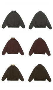 Men's Vintage Polar Wool Winter Jacket – Thick Warm Zip-Up Coat
