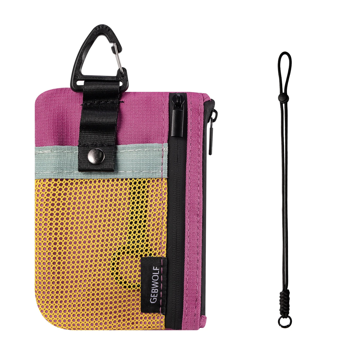 Minimalist RFID-Blocking Wallet – Water-Resistant Zip Case with Lanyard