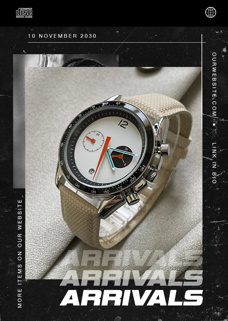 CILOA Quartz Watch with Leather Strap