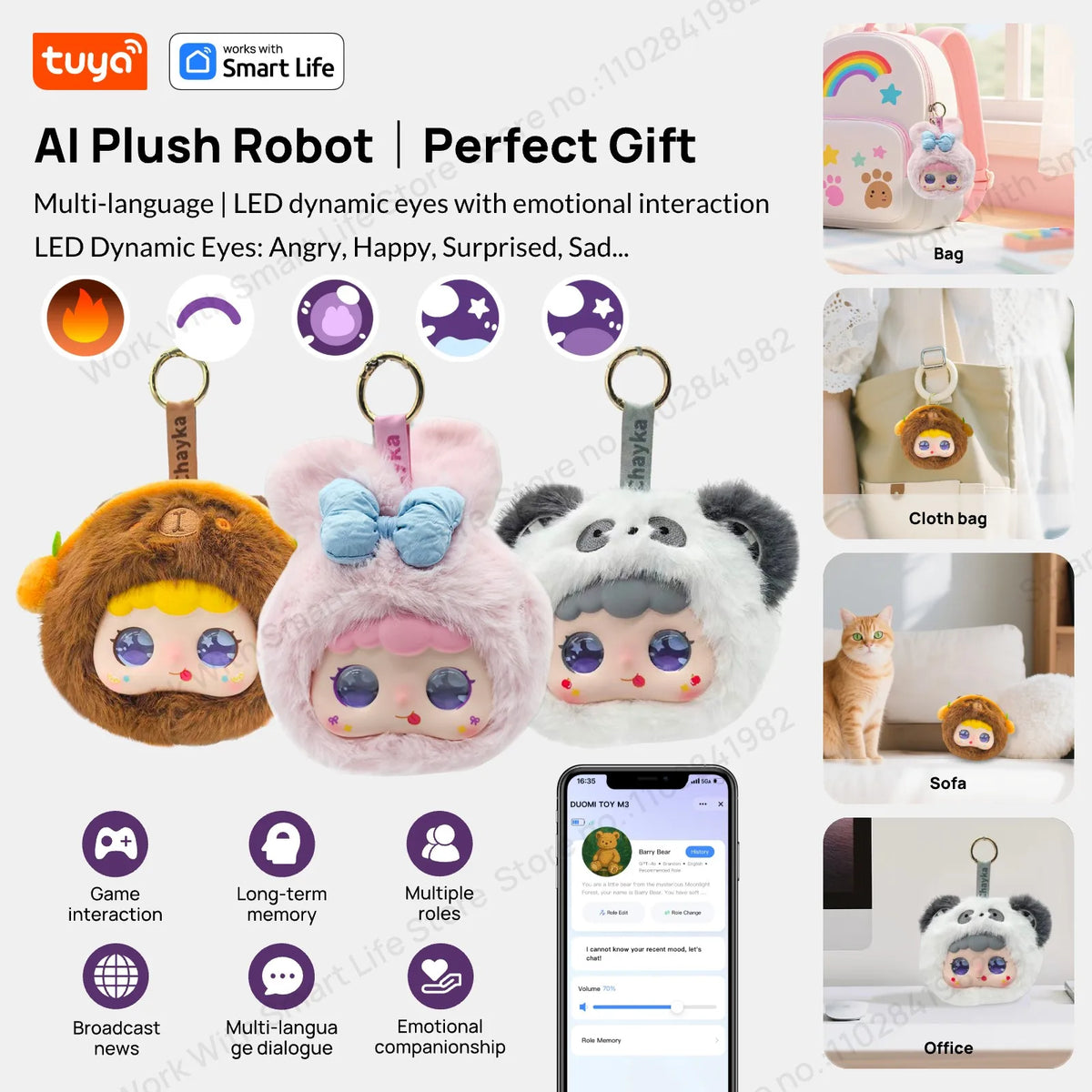 Tuya Voice-Interactive AI Plush Robot