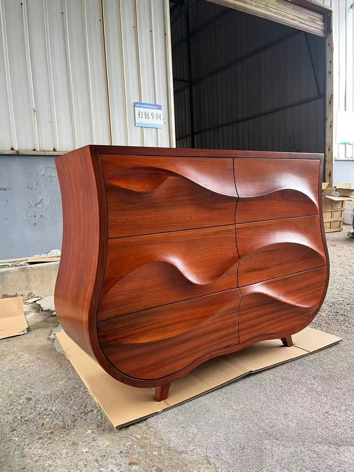 Black Walnut Entrance Cabinet — Nordic Retro Designer Hallway Console
