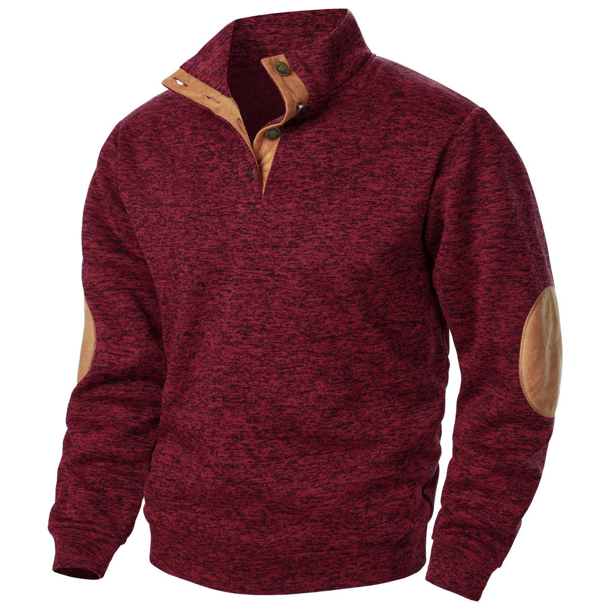 Men's Stand Collar Knitted Jumper – Long Sleeve Casual Winter Sweater