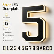 Solar LED House Number Sign – Waterproof Outdoor Address Plate Light