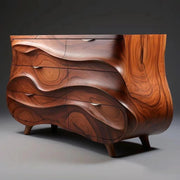 Black Walnut Entrance Cabinet — Nordic Retro Designer Hallway Console