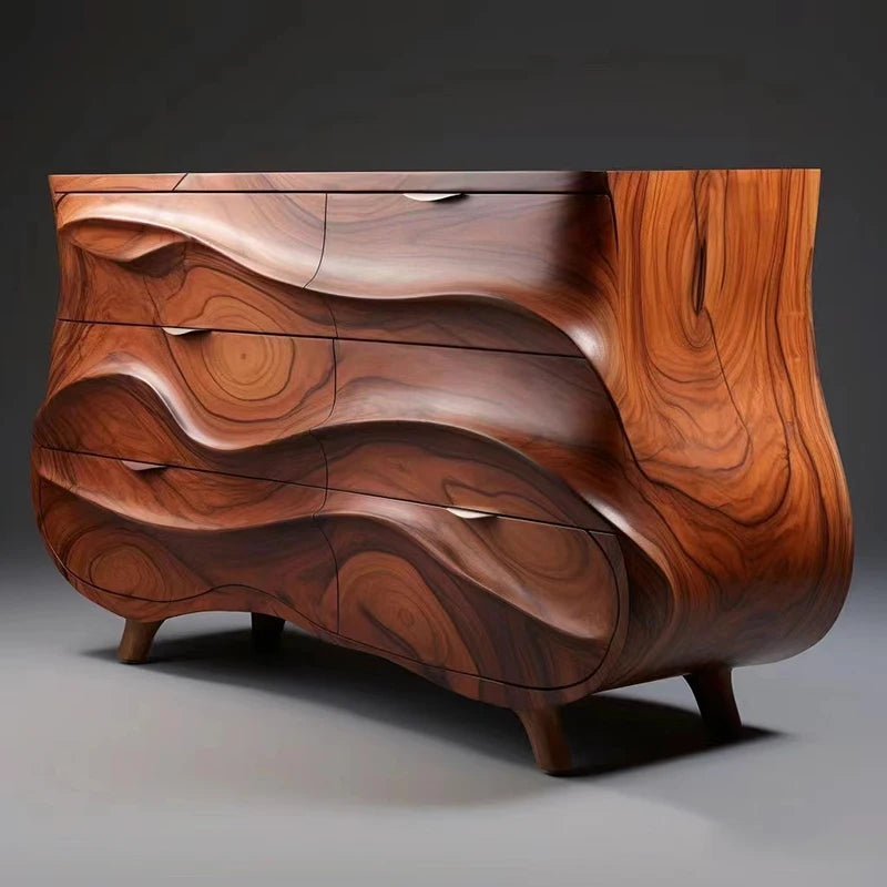 Black Walnut Entrance Cabinet — Nordic Retro Designer Hallway Console - photo 15