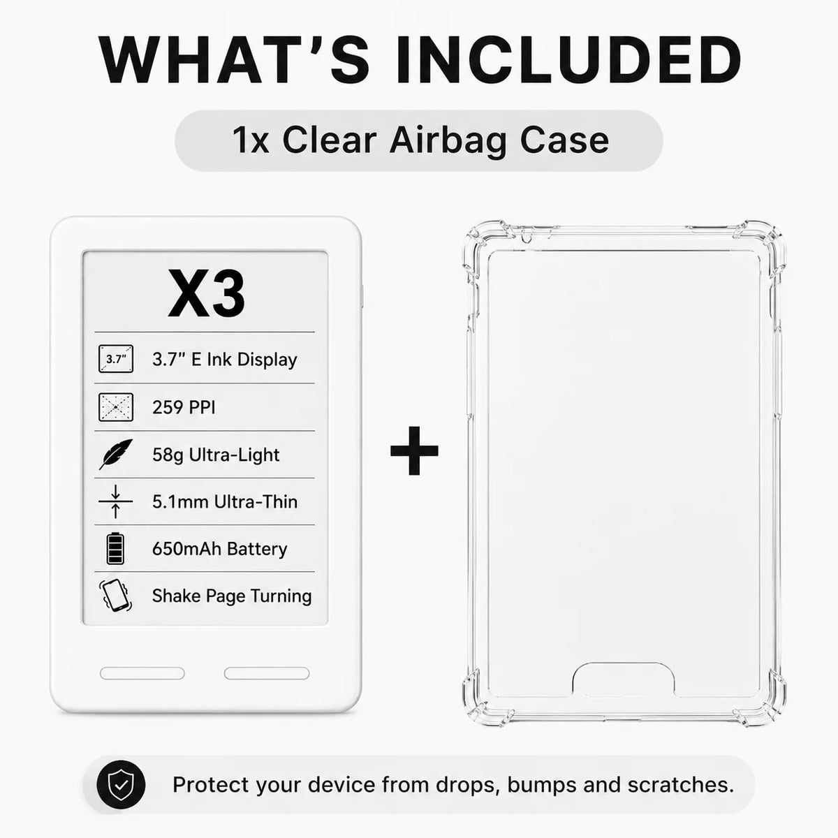XTEINK X3 Pro E-Reader – Pocket-Size E-Ink Reader, Lightweight