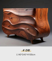 Black Walnut Entrance Cabinet — Nordic Retro Designer Hallway Console