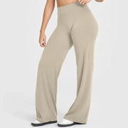 VEQKING Women's High-Waist Yoga Pants – Stretch Straight-Leg Trousers