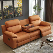 Electric Home Theatre Sofa — 3-Seater Power Recliner, USB, Lay-Flat