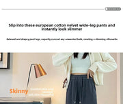 Women's Wide Leg Trousers – High Waist Straight Cut Casual Pants