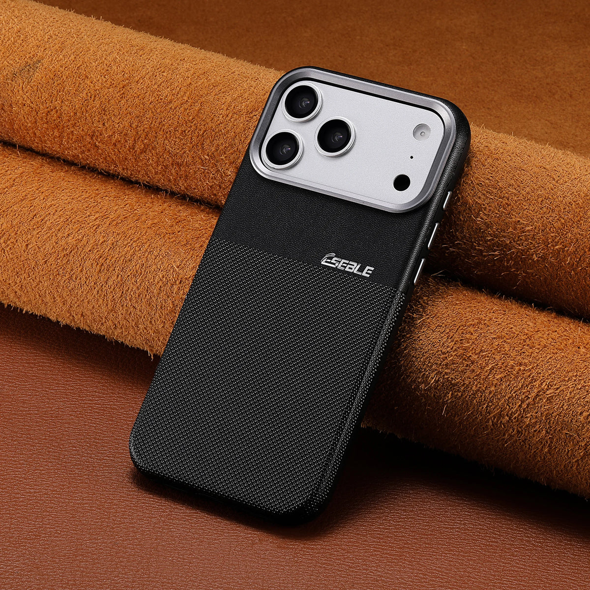 ESEBLE Woven Faux-Leather Magnetic Phone Case