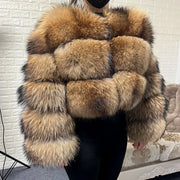 MAOMAOKONG Women's Real Fox Fur Coat – Luxury Winter Jacket