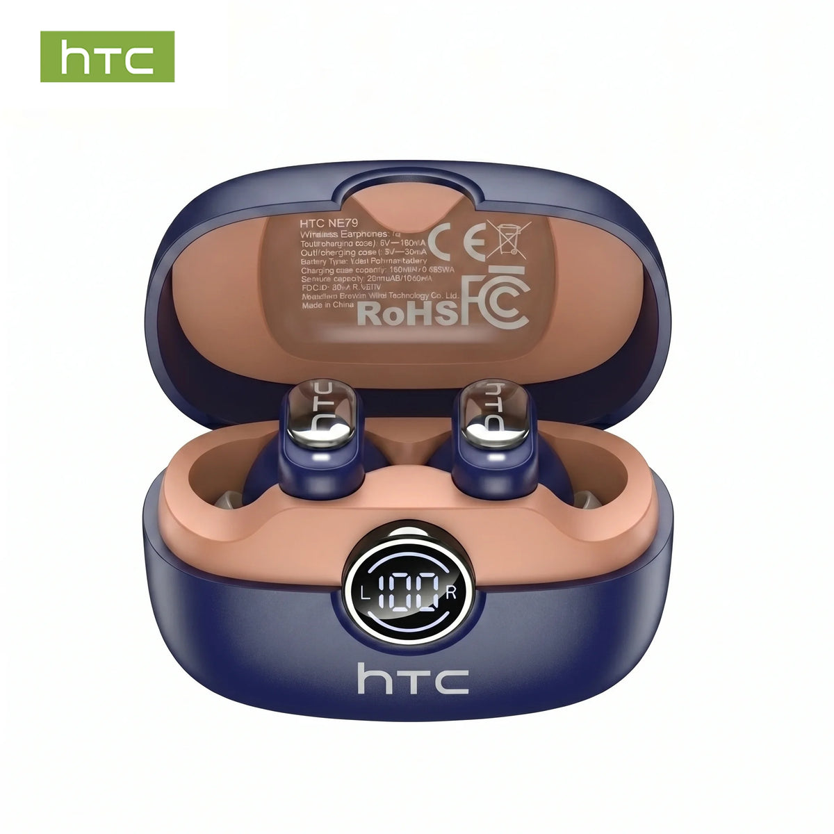 HTC NE79 TWS Earbuds – Bluetooth 6.0, AI Translation, ENC Noise Cancelling
