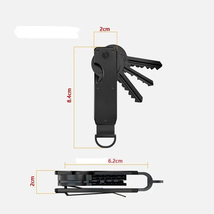 Key Organizer Compact Holder Metal Key Chain Minimalist key case holder for keychain Secures 1-5 Keys