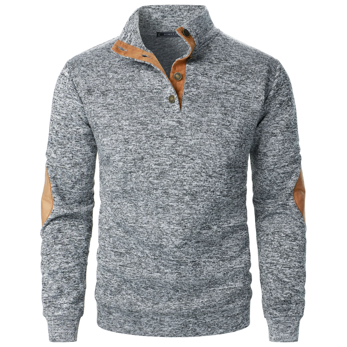 Men's Stand Collar Knitted Jumper – Long Sleeve Casual Winter Sweater