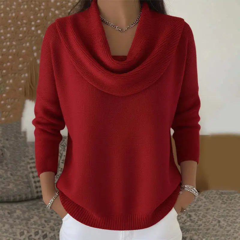 Women's Oversized Vintage Knit Jumper – Soft Warm Winter Sweater