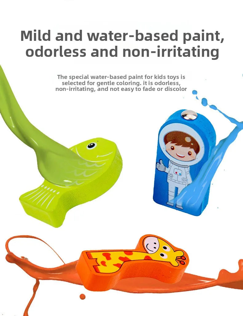 7-in-1 Wooden Learning Board & Magnetic Fishing Game