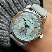 Merkur Men's Cross Line Sector Dial Watch – Green, Retro Casual, Manual