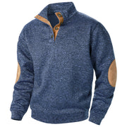Men's Stand Collar Knitted Jumper – Long Sleeve Casual Winter Sweater