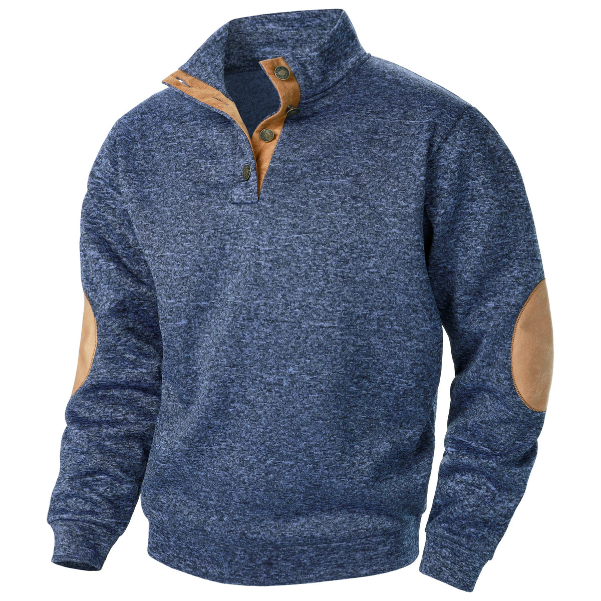 Men's Stand Collar Knitted Jumper – Long Sleeve Casual Winter Sweater